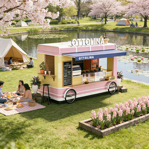 Commercial Concession Food <b>Trailer</b> Durable Mobile Cart for Street Snack Business - Product Image 1