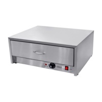 Chauffe-panini et chauffe-pains tout en acier inoxydable pour restaurant, avec option de deux ou un grand tiroir, compatible avec toutes les tailles de machines à rouleaux chauds