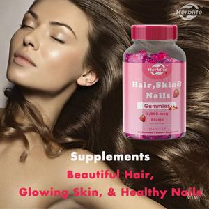 Vente chaude OEM - Personnalisable - Cheveux, peau et ongles avec biotine, supplément vitaminique en gummies, soutient la santé des cheveux, de la peau et des ongles - Product Image 2