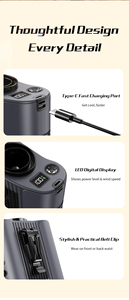 Portable Waist Clip Fan with <strong>Ultra</strong> <strong>High</strong>-<strong>Speed</strong> <strong>Motor</strong>, 5 <strong>Speeds</strong> and 12-60 Hours Runtime - Product Image 2