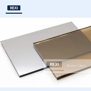 Verre réfléchissant bronze foncé de 3 mm à 10 mm pour mur-rideau et applications solaires, qualité professionnelle, tempérable - Product Image 3