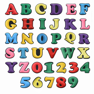 Nouveau Stock de sabots en caoutchouc PVC souple de style dessin animé accessoires breloques de décoration en gros pour breloques de sabot lettres breloques de chaussures - Product Image 1