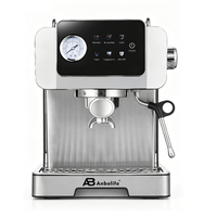 Cafetera Espresso Compacta ANBOLIFE, 20 Bares, Acero Inoxidable, Preparación en Frío, Silenciosa, para Hogar y Oficina, OEM
