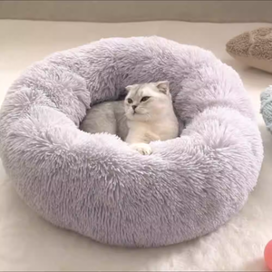 Tapis rond moelleux et imperméable de 40 cm, moderne, doux, apaisant et auto-chauffant pour animaux de compagnie, pour chats et petits chiens - Product Image 1