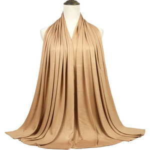 SHUMONメーカー在庫無地コットンジャージーマーセル化コットンモーダルソフトレディースヒジャーブスカーフ - Product Image 2