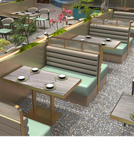 Canapé de luxe rembourré sur mesure pour restaurant, mobilier de café, solution de projet pour salle à manger d'hôtel