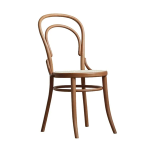 Chaise de restaurant en bois massif nordique, chaise Sonnette, chaise vintage en rotin tissé, 18 chaises - Product Image 1