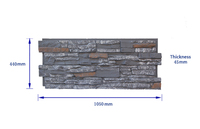 Panneau en fausse pierre au design moderne Revêtement décoratif extérieur en mousse de polyuréthane NEU Modèle 3D Panneau mural en fausse brique de beauté