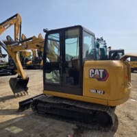 Mini-excavatrice hydraulique d'occasion CAT 305.5E2 modèle 305.5 de 5,5 tonnes pour travaux de jardinage et de construction agricole