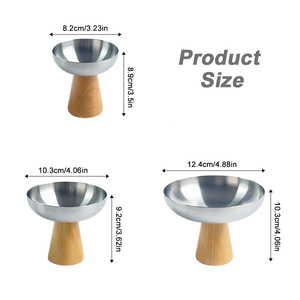 Set di Stoviglie per Matrimonio in Acciaio Inox 304 - <span class=keywords><strong>Ciotole</strong></span> per Dessert, Coppe per Gelato <span class=keywords><strong>e</strong></span> Piatti da Insalata Lavabili in Lavastoviglie - Product Image 2