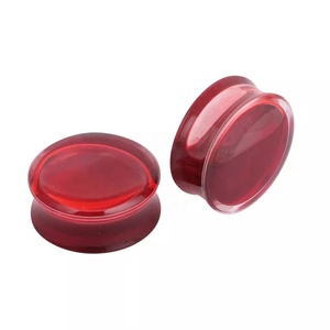 Tunnels <span class=keywords><strong>de</strong></span> <span class=keywords><strong>chair</strong></span> rouge <span class=keywords><strong>sang</strong></span> boucles d'oreilles <span class=keywords><strong>et</strong></span> jauges <span class=keywords><strong>de</strong></span> selle bouchons d'oreille remplis <span class=keywords><strong>de</strong></span> liquide bijoux <span class=keywords><strong>de</strong></span> corps à la mode pour les mariages fêtes pour cadeau - Product Image 3
