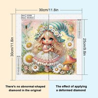 DIY Personnalisé 30X30CM Fille Décoration Murale Peinture Diamantée Cadeau Forme Irrégulière Haute Qualité Acrylique Sans Cadre Kits de Peinture Diamantée