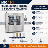 Machine automatique isobare de remplissage et de scellage de canettes en aluminium pour bière, soda et boissons gazeuses