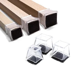 Modernisierte runde und quadratische Stuhlbeinbodenprotektoren Möbel Beinbezüge für Stuhl Tisch Schreibtisch, kratzfrei und geräuscharmt
