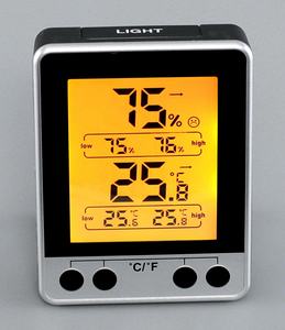 מד חום-לחות דיגיטלי מגנטי פנימי, מקליט טמפרטורה גבוהה/נמוכה, 3 רמות נוחות, צג LCD עם תאורה אחורית, פלסטיק - Product Image 6