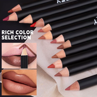 Nouveau Design Oblate noir longue durée imperméable mat crayon à lèvres personnalisé lisse haute Pigment sans cruauté envers les animaux