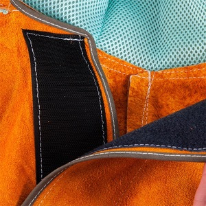 Capa con Capucha para Soldador, de Cuero Dividido Amarillo, Aislante del Calor, Antipolvo, para Uso en Fábrica y Taller - Product Image 3