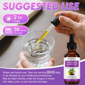 Artoalabs Gezonde Cortisol Niveaus 10-In-1 Vloeistof Druppels Ultra Geconcentreerde Cortisol Vloeibare Druppels Met Magnesium <span class=keywords><strong>Ashwagandha</strong></span> - Product Image 2
