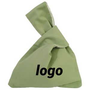 Pochette de poignet en coton teint Shibori d'inspiration japonaise en gros avec logo personnalisé - Product Image 1