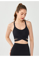 Soutien-gorge de sport à dos croisé Sexy High Impact avec coussinets fixes Élastique et respirant Intensité modérée Beau design pour les femmes