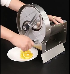 छोटे वाणिज्यिक नींबू स्लिसर और सब्जी आलू काटने मशीन फल और सब्जी छीलिंग स्लिंग मशीन - Product Image 6