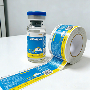 Etiquetas de Hologramas Farmacéuticos Personalizadas a Prueba de Agua, Etiquetas de Vinilo para Inyección para Frascos de 2ml, 3ml y 10ml de Péptidos y Medicamentos - Product Image 1