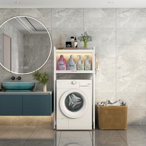 Armoire de rangement moderne à portes transparentes <span class=keywords><strong>au</strong></span>-<span class=keywords><strong>dessus</strong></span> des toilettes et de la machine à laver étagère de rangement pour salle de bain - Product Image 5