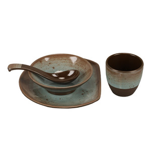 Mountain and Wild Style Hot Pot Restaurant Tableware Set (<b>Melamine</b> Four-Piece Set: Cups, <b>Plates</b>, Bowls, Spoons) - Yunnan, - Product Image 5
