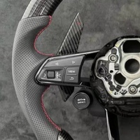 Volant en fibre de carbone LED pour Audi A1 A3 A4 A5 A6 A7 C5 C6 C7 C7.5 C8 B6 B7 B8 B8.5 B9 Gb 8v 8p B10 RS5 RS6 RS7