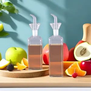 250 ml 500 ml hoch-borosilikat-glas Öl topf Kochen Öl-Flasche Glas Olivenöl Essig-Dispenser-Flasche mit Auslauf