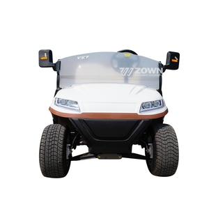 Voiturette de golf électrique ZOWN 6 places orange avec auvent et porte-bagages - Product Image 2