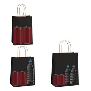 ถุงกระดาษคราฟท์สีน้ำตาลพิมพ์ลายตามสั่งขายส่งพร้อมหูหิ้ว - Product Image 4