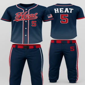 Ensemble complet d'uniformes de baseball, impression numérique, vêtements d'équipe, vêtements de sport, OEM - Product Image 1