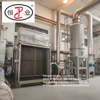 Chauffe-air électrique en acier inoxydable de 600 kW pour conduits, régénération par désorption haute température pour processus pétrochimiques et chimiques