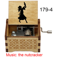 Vente en gros de la boîte à musique miniature en bois Casse-Noisette, mouvement à manivelle, célèbre ballet BGM, cadeau de Noël, cadeau d'anniversaire
