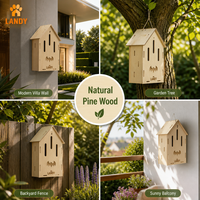 Kit de maison pour chauves-souris en bois DIY, nichoir en tilleul naturel pour jardin extérieur, contrôle des moustiques, habitat décoratif pour insectes