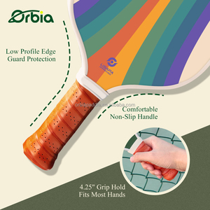 Orbia thể thao Retro Red White Blue Checker đồ họa UV in sợi thủy tinh dưa bóng vợt pickleball Paddle Bộ 4 quả bóng - Product Image 6