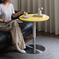 Table basse relevable moderne en MDF colorée pour salon, réglable hydrauliquement, 5 couleurs : rouge, jaune, bleu, noir, blanc