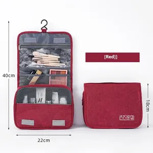 Foldable Polyester <b>for</b> Toiletry Bag Organizer Zipper Hanging <b>Storage</b> <b>for</b> Bathroom <b>Makeup</b> Case Cosmetic Bag <b>for</b> Travel Business - Product Image 4