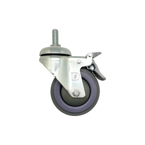 Roue de rechange robuste et fiable en métal avec pneu en caoutchouc pour fauteuil roulant médical, chaise de toilette et sécurité en salle de bain - Product Image 1