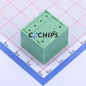 KF2EDGKRCH-5.0-2*4P Plug-in Terminal Block Bent Lead Through Hole,P=5mm Board-to-Board / Socket Closed 5mm Green Right Angle - Product Image 2