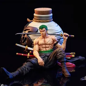 Figurine GK Flagon Zoro Trois Lames Roronoa Zoro 14CM, Figurine d'action <span class=keywords><strong>Manga</strong></span> PVC Anime, Jouets et Articles de collection - Product Image 1