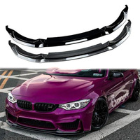 Kit carrosserie aspect carbone : becquet arrière, lèvre de pare-chocs avant CS et accessoires de tuning pour BMW F80 M3 F82 M4 F83 2015-2019