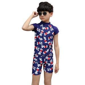 JH905 Kids Swim Suit Blue One Piece Quick Dry UPF50+ Round Neck For Children Swimming Water Sports - Product Image 3