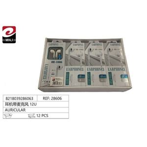 Cuffie auricolari con microfono, auricolari cablati 12U per cellulare, 12 pezzi - Product Image 3