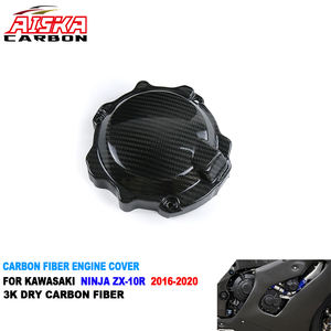 AISKA Protection de moteur de moto en fibre de carbone sèche 3K 100% pour Kawasaki <span class=keywords><strong>Ninja</strong></span> ZX10R ZX-10R 2016-2020 - Product Image 1