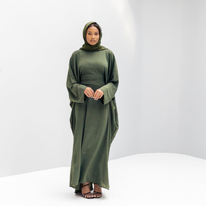 Modest Islamic Abaya <strong>Kaftan</strong> Abaya Islamic Clothing Long Sleeve Dress Abaya batwing Sleeves Dress Plain Luxury <strong>Kaftans</strong> - Product Image 6