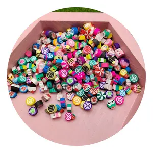 Design Cute Dessert Beads Polymer Clay Beads Mixed New10-14mm 1000個DIY Jewelry Making Artificial Mix Color Multi Size