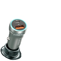 Earldom 30W PD QC3.0 Pengisi Daya Cepat Portabel Dual USB-C untuk Mobil Ukuran Mini Output 5V/3A Ponsel Premium