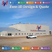 Centre de distribution de céréales en structure métallique, entrepôt agricole, système de construction en acier à grande portée